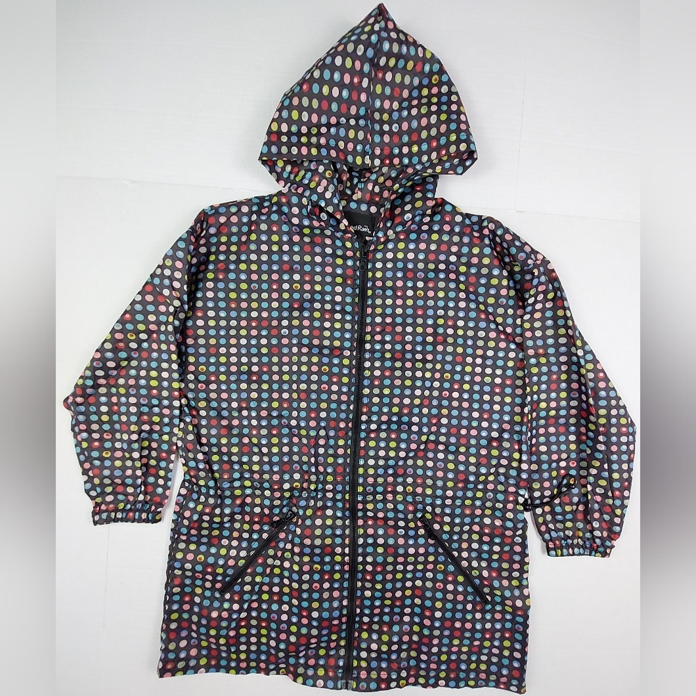Shed Rain Rain Coat Womens Size Small/Medium Muticolored Polka Dots Jacket